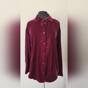 Time and Tru NWT Velvet Shirt